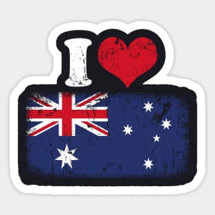 I love Australia Gifts Australian Flag Sticker